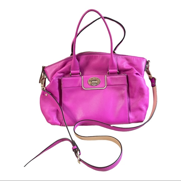 Kate Spade Pink Convertible Satchel Shoulder Crossbody Leather Bag - Picture 2 of 7